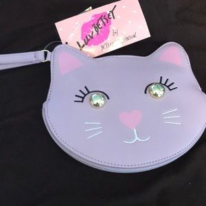 Betsey Johnson kitty cat wristlet